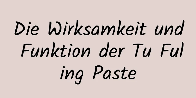 Die Wirksamkeit und Funktion der Tu Fuling Paste