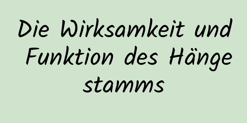 Die Wirksamkeit und Funktion des Hängestamms