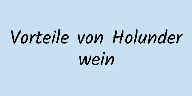 Vorteile von Holunderwein