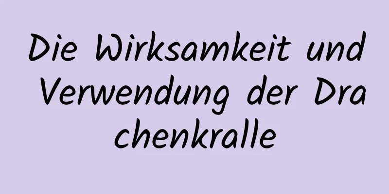 Die Wirksamkeit und Verwendung der Drachenkralle