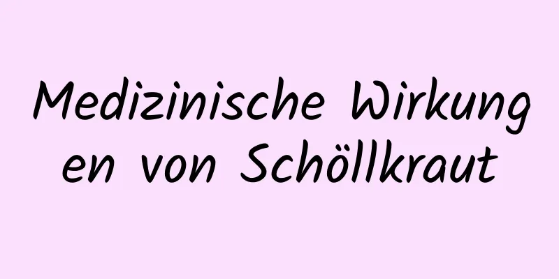 Medizinische Wirkungen von Schöllkraut