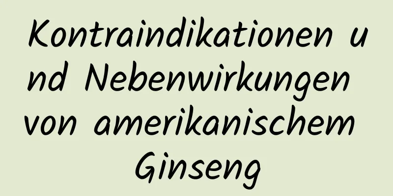 Kontraindikationen und Nebenwirkungen von amerikanischem Ginseng