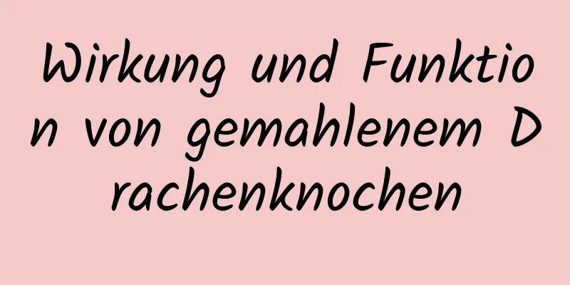 Wirkung und Funktion von gemahlenem Drachenknochen