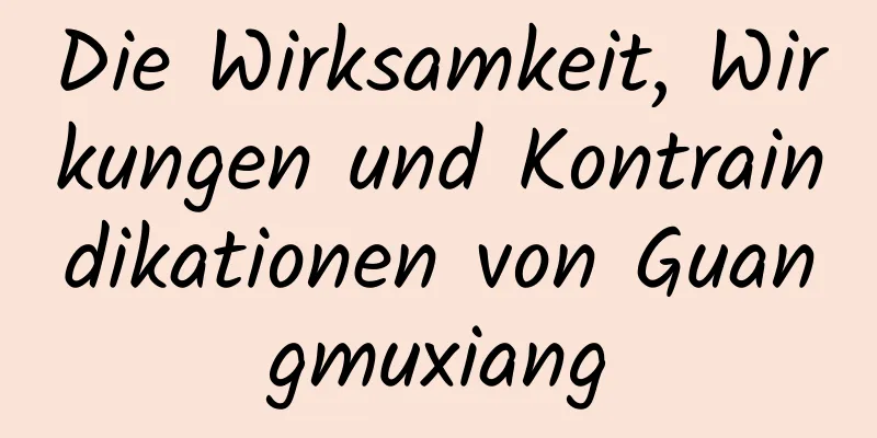 Die Wirksamkeit, Wirkungen und Kontraindikationen von Guangmuxiang