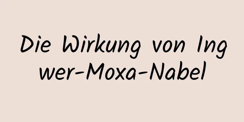 Die Wirkung von Ingwer-Moxa-Nabel