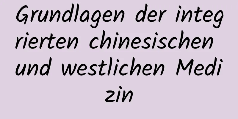 Grundlagen der integrierten chinesischen und westlichen Medizin