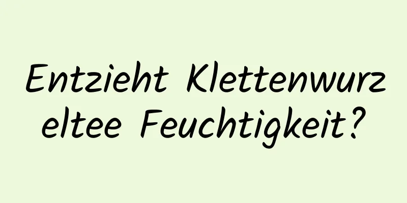 Entzieht Klettenwurzeltee Feuchtigkeit?