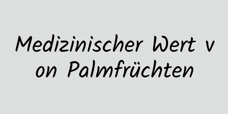 Medizinischer Wert von Palmfrüchten