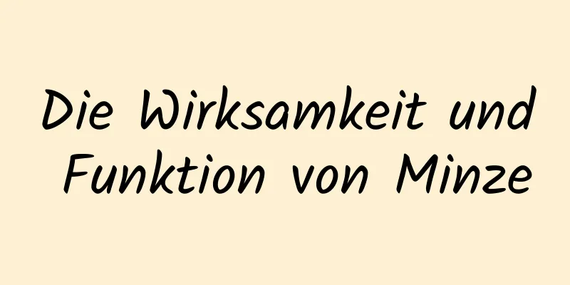 Die Wirksamkeit und Funktion von Minze