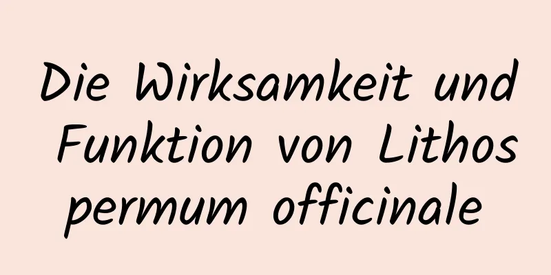 Die Wirksamkeit und Funktion von Lithospermum officinale