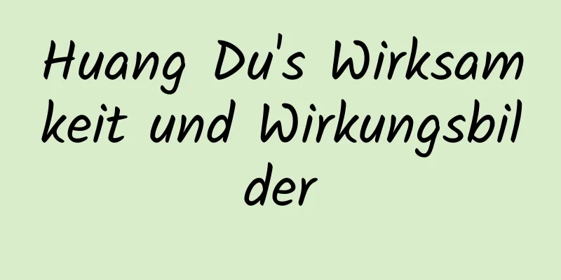 Huang Du's Wirksamkeit und Wirkungsbilder