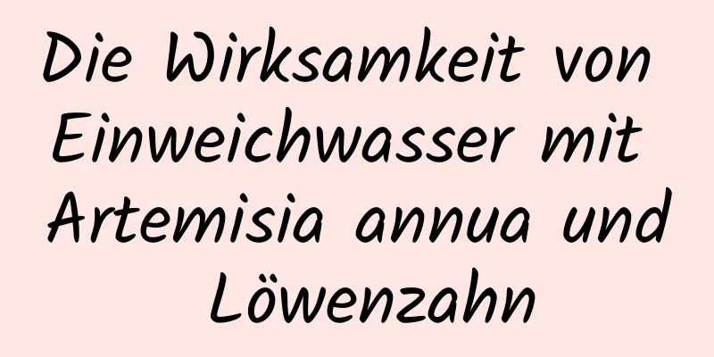 Die Wirksamkeit von Einweichwasser mit Artemisia annua und Löwenzahn