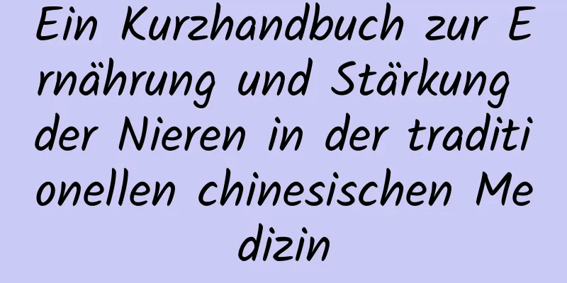 Ein Kurzhandbuch zur Ernährung und Stärkung der Nieren in der traditionellen chinesischen Medizin