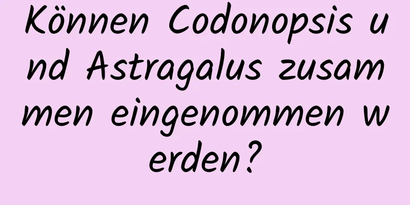 Können Codonopsis und Astragalus zusammen eingenommen werden?