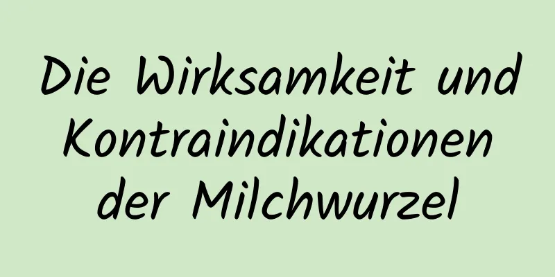 Die Wirksamkeit und Kontraindikationen der Milchwurzel