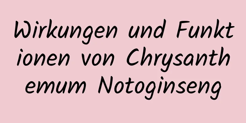 Wirkungen und Funktionen von Chrysanthemum Notoginseng