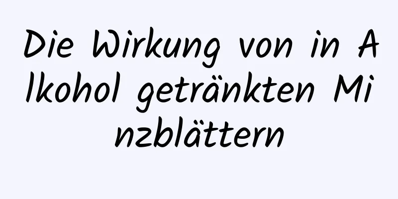 Die Wirkung von in Alkohol getränkten Minzblättern