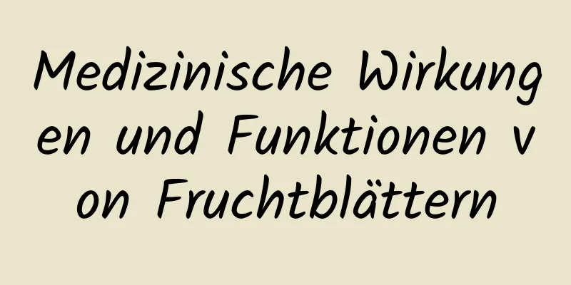 Medizinische Wirkungen und Funktionen von Fruchtblättern