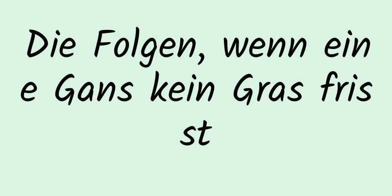 Die Folgen, wenn eine Gans kein Gras frisst