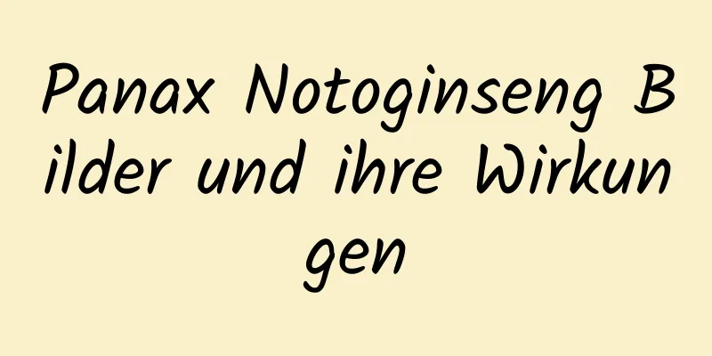 Panax Notoginseng Bilder und ihre Wirkungen