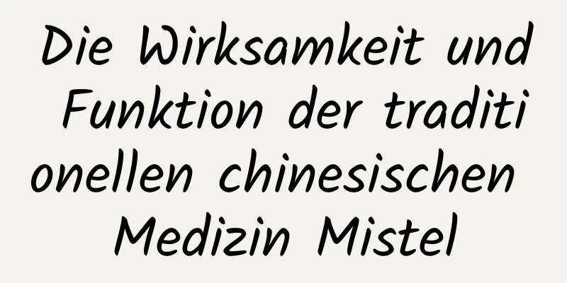 Die Wirksamkeit und Funktion der traditionellen chinesischen Medizin Mistel