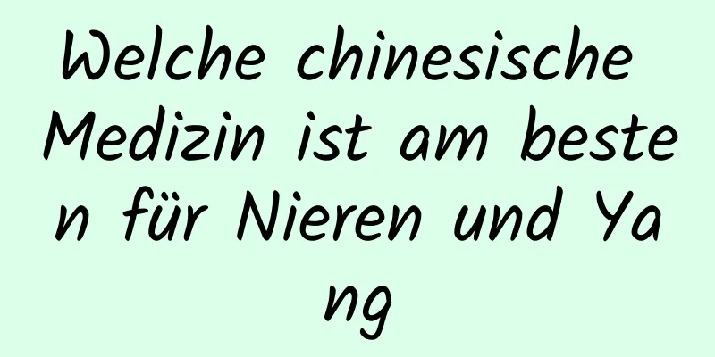 Welche chinesische Medizin ist am besten für Nieren und Yang