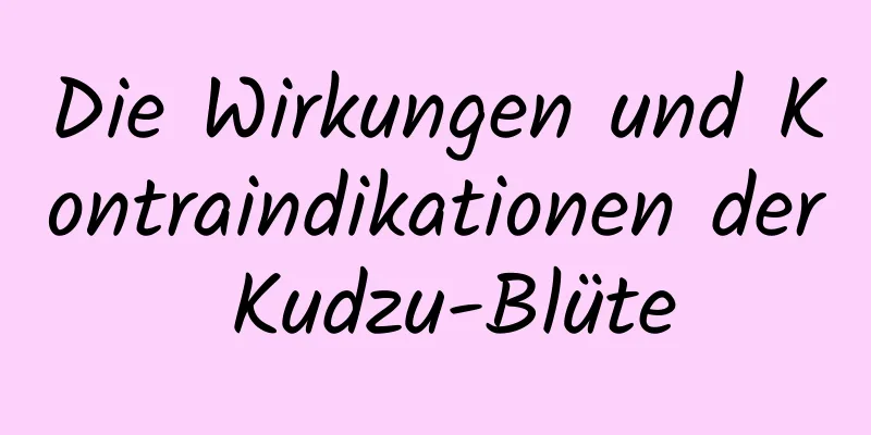 Die Wirkungen und Kontraindikationen der Kudzu-Blüte