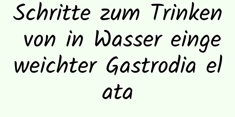 Schritte zum Trinken von in Wasser eingeweichter Gastrodia elata