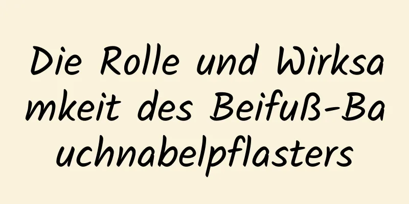 Die Rolle und Wirksamkeit des Beifuß-Bauchnabelpflasters