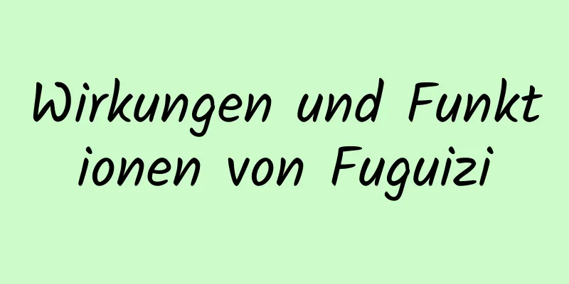 Wirkungen und Funktionen von Fuguizi