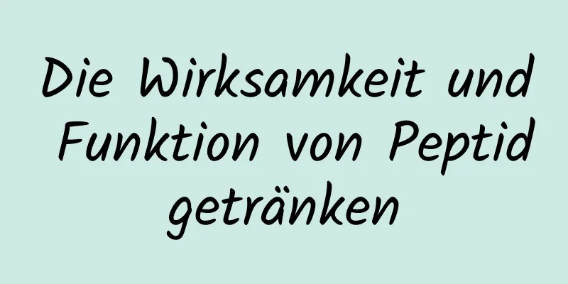 Die Wirksamkeit und Funktion von Peptidgetränken