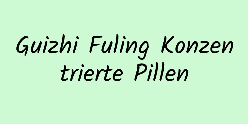 Guizhi Fuling Konzentrierte Pillen