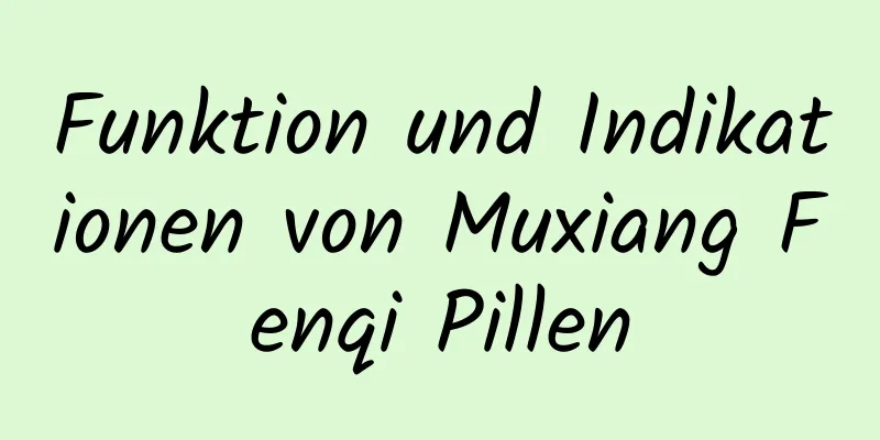 Funktion und Indikationen von Muxiang Fenqi Pillen