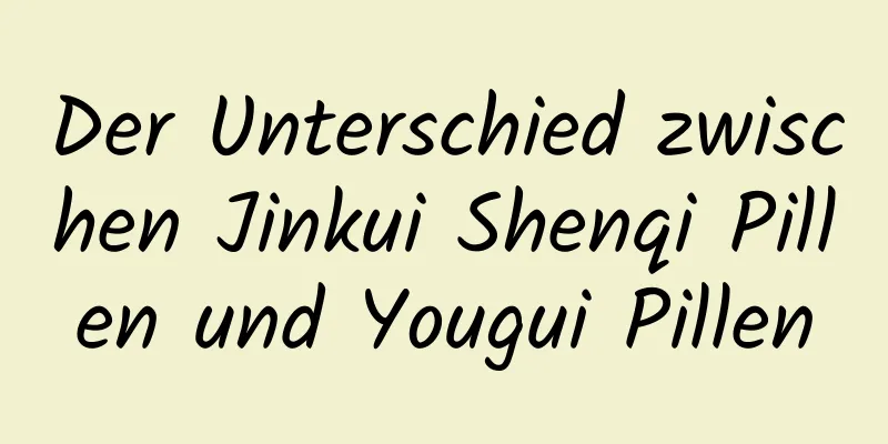 Der Unterschied zwischen Jinkui Shenqi Pillen und Yougui Pillen