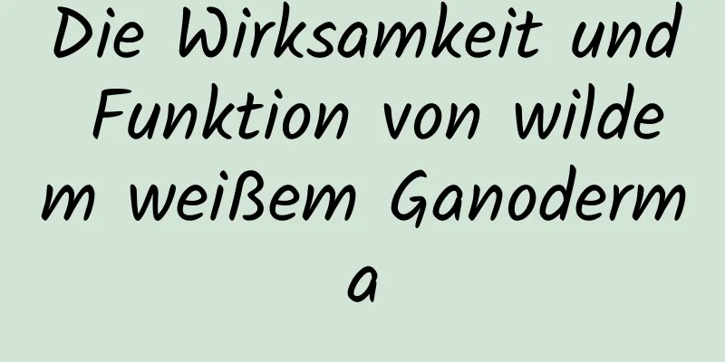 Die Wirksamkeit und Funktion von wildem weißem Ganoderma