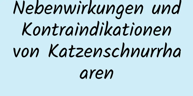 Nebenwirkungen und Kontraindikationen von Katzenschnurrhaaren