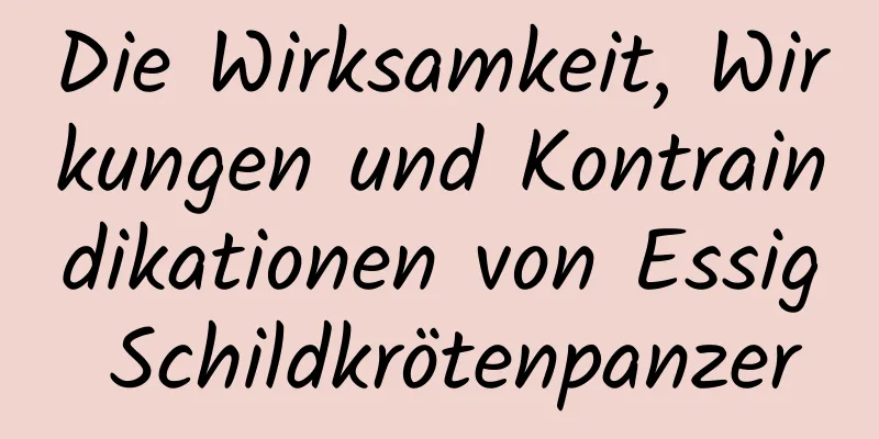 Die Wirksamkeit, Wirkungen und Kontraindikationen von Essig Schildkrötenpanzer