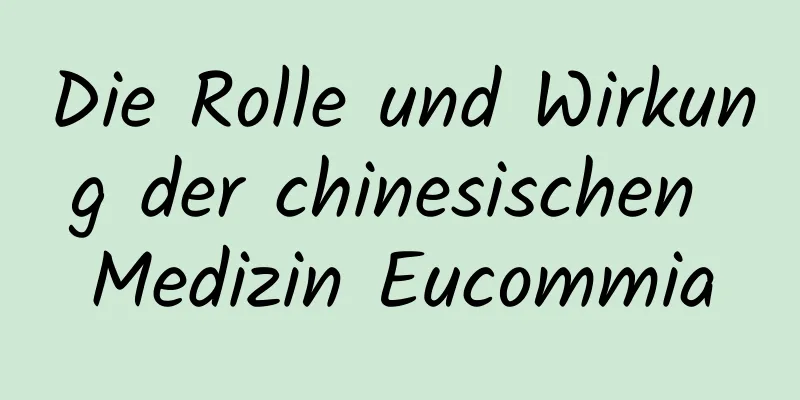 Die Rolle und Wirkung der chinesischen Medizin Eucommia