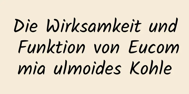 Die Wirksamkeit und Funktion von Eucommia ulmoides Kohle