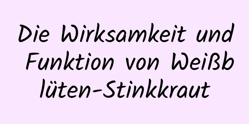 Die Wirksamkeit und Funktion von Weißblüten-Stinkkraut