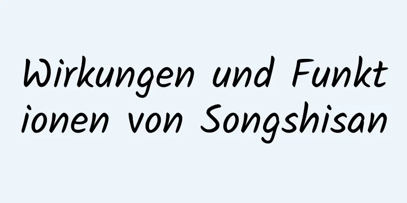 Wirkungen und Funktionen von Songshisan