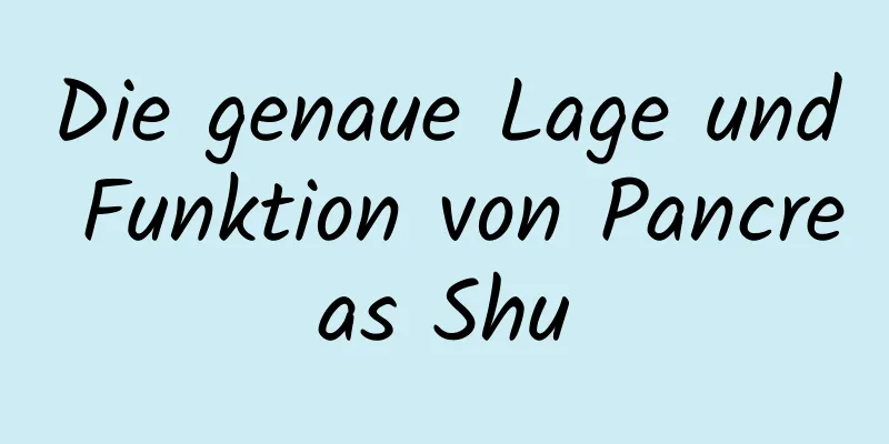 Die genaue Lage und Funktion von Pancreas Shu