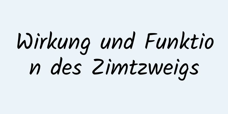 Wirkung und Funktion des Zimtzweigs