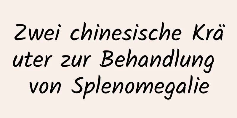 Zwei chinesische Kräuter zur Behandlung von Splenomegalie