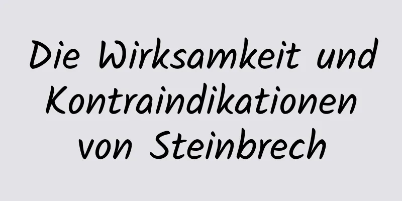 Die Wirksamkeit und Kontraindikationen von Steinbrech