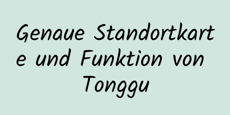 Genaue Standortkarte und Funktion von Tonggu