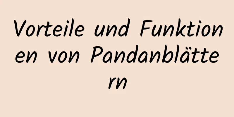 Vorteile und Funktionen von Pandanblättern