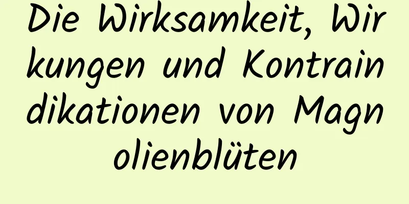 Die Wirksamkeit, Wirkungen und Kontraindikationen von Magnolienblüten