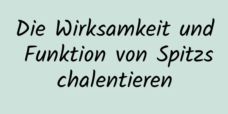 Die Wirksamkeit und Funktion von Spitzschalentieren