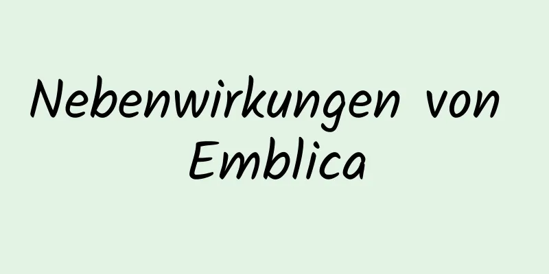 Nebenwirkungen von Emblica